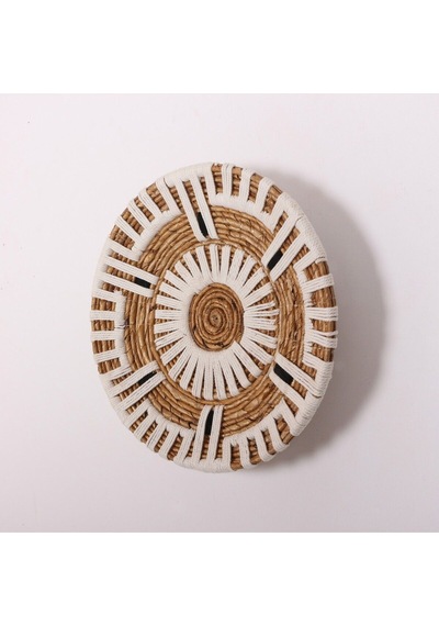 Aspendos 40x9 Cm Çap- Doğal Abaka Duvar Tabağı