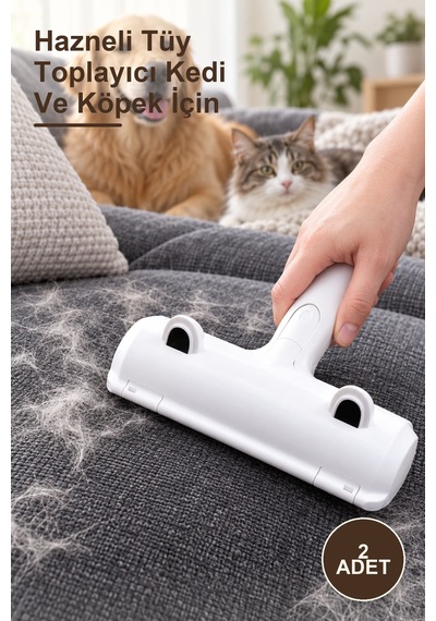 2 Adet Hazneli Tüy Toplayıcı Kedi Ve Köpek İçin