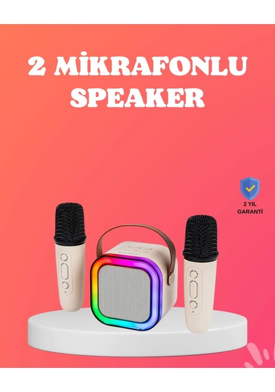 Hubrendy Tekno Bluetooth 5.0 Destekli Kablosuz Karaoke Hoparlör