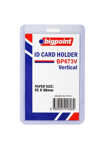 Bigpoint Kart Kabı Dikey Sert Pvc 55x88mm Bp673v