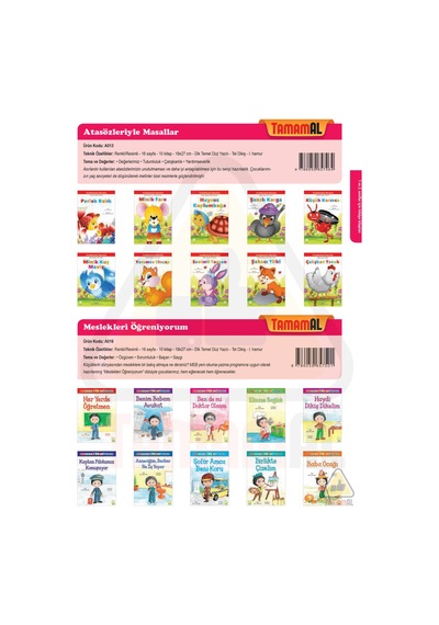 Masal Çantası 100 Temel Eserden Seçilmiş 40 Kitap - 1. ve 2. Sınıflar İçin- Ema Çocuk