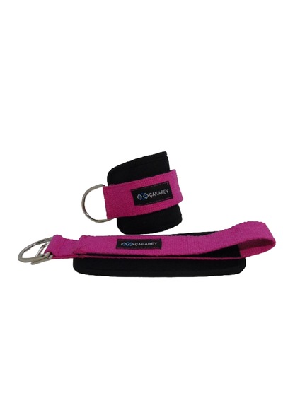D Ring Fitness Ayak Bileği Ağırlık Çalışma Kemeri Ankle Straps Fitness 1 Çift Sağ/sol Takım Fuşya