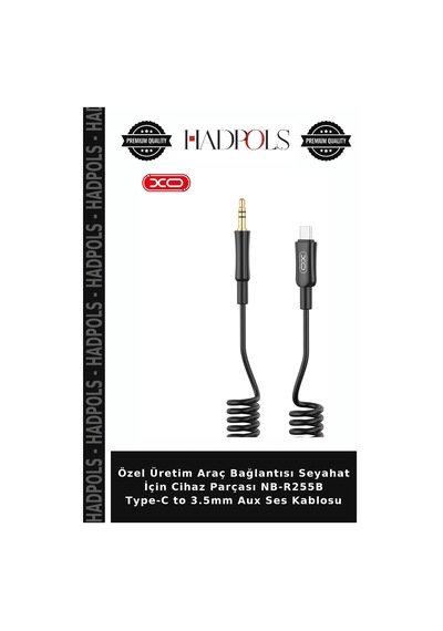 Özel Üretim Araç Bağlantısı Seyahat İçin Cihaz Parçası Nb-r255b Type-c To 3.5mm Aux Ses Kablosu