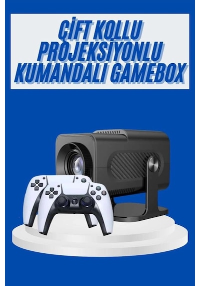 4k Android Smart Wi-fi Çift Kollu Projeksiyon Game Box Kumandalı Taşınabilir Yeni Nesil 77657706