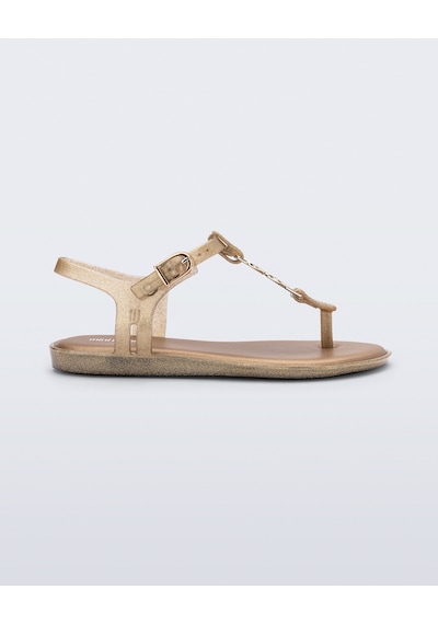 Mini Melissa Kız Çocuk Simli Sandalet Altın