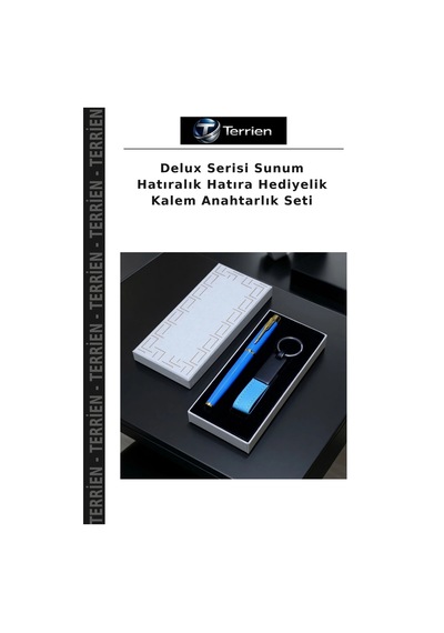 Delux Serisi Sunum Hatıralık Hatıra Hediyelik Kalem Anahtarlık Seti Çok Renkli