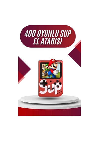 Hubrendy Tekno Sup Atari Retro 400 Nostalji Oyunlu Mini Atari Taşınabilir Oyun Konsolu