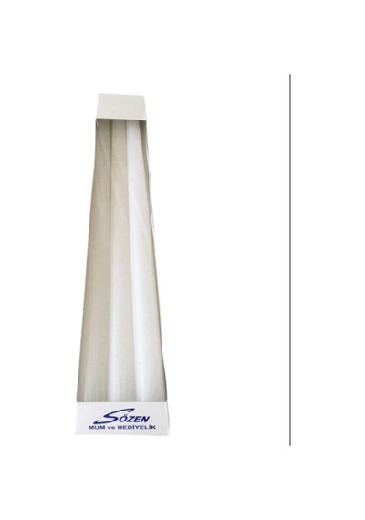 Şamdan Mumu 3lü Set 25 Cm Beyaz