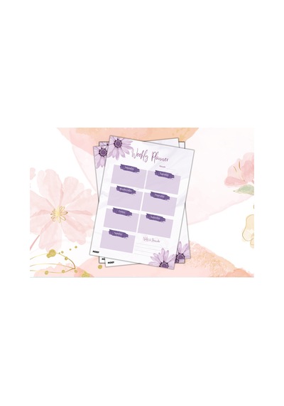 Haftalık Planlayıcı - A4 Ebat Yapılacaklar - 30 Yaprak - Weekly Planner - 0658 Çok Renkli