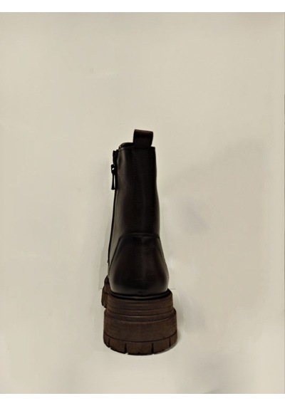 Castle Black Yldz-26254-1 Kahverengi Hakiki Deri Kadın Bot Kahverengi