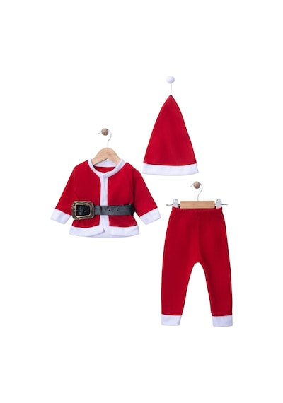Miniko Kids Erkek Çocuk Noel Yılbaşı Temalı Noel Baba Takımı Kırmızı