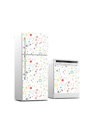 Buzdolabı Ve Bulaşık Makinası Beyaz Eşya Sticker Kaplama Geometri (540884641)
