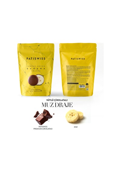 Sütlü Çikolatalı Muz Draje, 80g