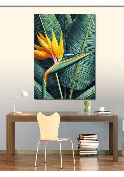 Kanvas Tablo Tropik Kuş Cenneti Çiçeği 70cmx100cm