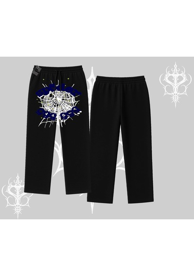 Beyaz Baggy Eşofman Altı Sp55der Siyah
