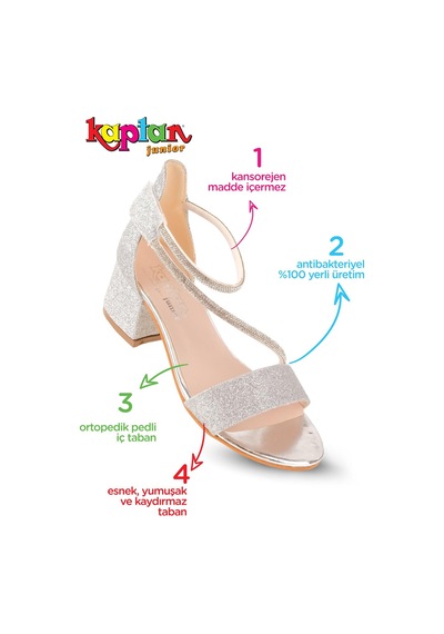 Kaptan Junior Kız Çocuk Topuklu Abiye Ayakkabı Pssk 515 001