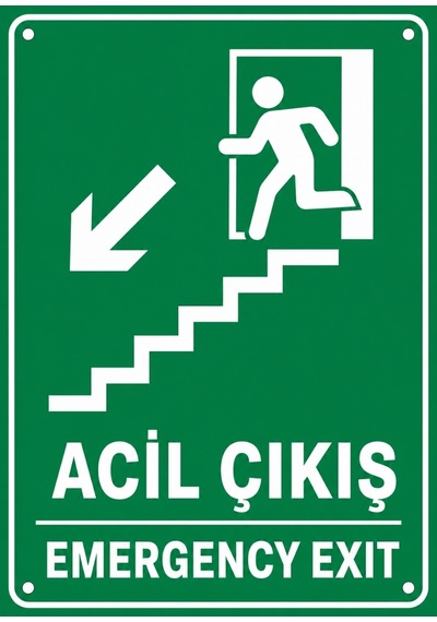 Acil Çıkış 50x70cm Pvc Isg Levha V10