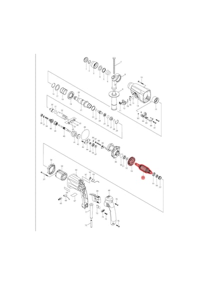 Makita HR2450 Endüvi Rotor Kollektör Ürün Kodu 515668-4