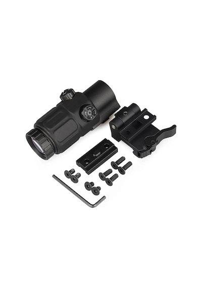 Dürbün Siyah Taktik Magnifier 5x Yakınlaştırmalı Dürbün 22mm Ray Uyumlu Katlanır Yaylı Ayaklı Çok Renkli