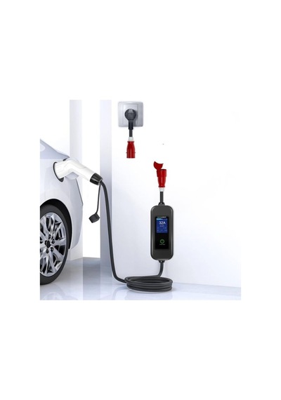 22kw 32a Taşınabilir Tip-2 Ev Şarj Cihazı, 5m Kablo, Üç Fazlı