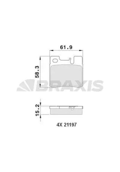 Mercedes E200 W210 Arka Fren Balatasi 1995-2000 Braxıs Aa0135