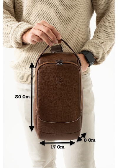 Westpolo Unisex Vegan Deri Çapraz Göğüs Ve Omuz Çantası Body Bag - Taba