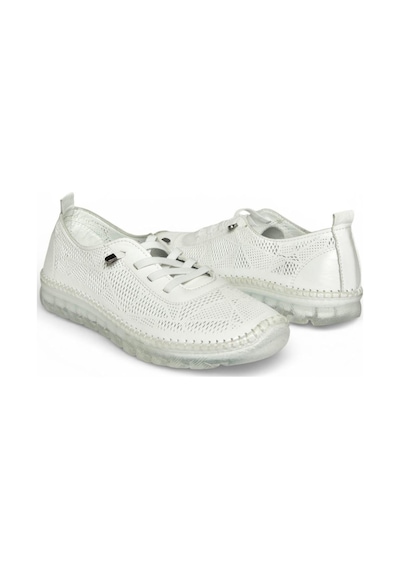 Fox Shoes Y555024103 Beyaz Hakiki Deri Comfort Ortopedik Taban Kadın Ayakkabı Beyaz