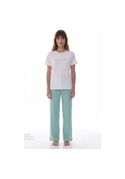 Penti Mint Yeşili Mama Stay Calm Pantolon Pijama Takımı