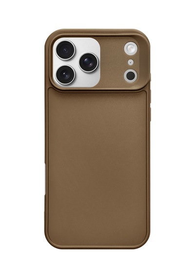 Apple iPhone 17 Pro Max Uyumlu Kamera Korumalı Darbeye Dayanıklı Renk Atmayan Keep Silikon Kılıf Kahverengi