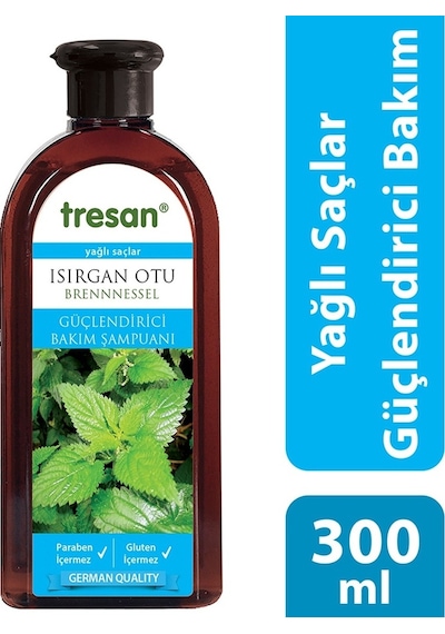 Tresan Yağlı Saçlar için Dökülme Karşıtı Isırgan Otu Bakım Şampuanı 300 ML
