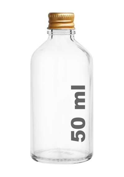 Afracam 50 Cc Gold Metal Kapaklı Hediyelik Shot Şişesi 50 Ml Kolonya Koku Süs Küçük Şeffaf Cam Şişe 6 Adet