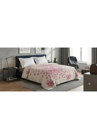 Aslan Desenli /çift Kişilik/ Lüx Battaniye/ 3 Kg / Modern / Şık / Çeyizlik Krem - Pembe