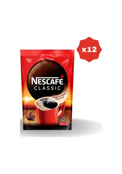 Nescafe Classıc Poşet 200 Gr - 12 Adet Granül