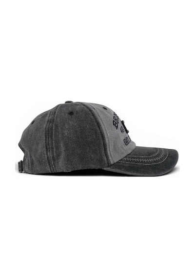 Hedea Unisex Vintage Eskitme Beyzbol Şapkası Brosville Nakışlı Ayarlanabilir Siyah Gri Pamuklu Cap Çok Renkli