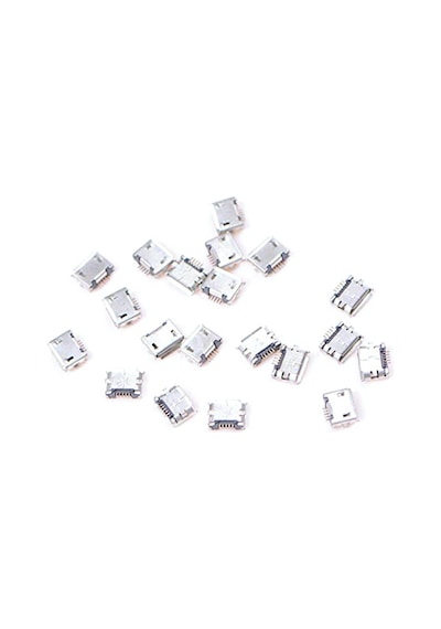 Koodmax-Micro Mikro Usb 5 Pin B Tipi Dişi Şase Konnektör Lehim Tipi 10'Lu
