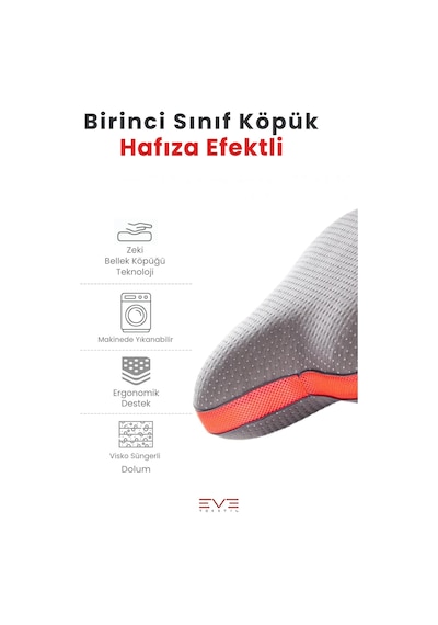 Visco Ergonomik Horlama Önleyici Yüksek Kaliteli Elastik Karbon Yıldız Desenli Yastık