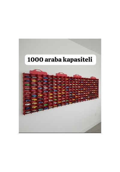 1000 Arabalık Duvar Tipi Mega Araba Rafı - Koleksiyon Severler İçin Özel Tasarım