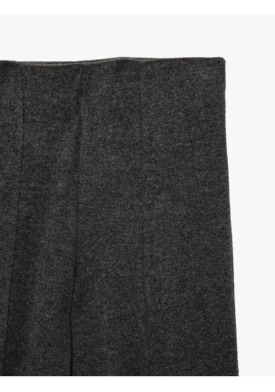 Koton Yırtmaç Detaylı Pileli Yüksek Bel Slim Fit Bol Paça Pantolon Antrasit 7wal40026ık Koton Yırtmaç Detaylı Pileli Yüksek Bel Slim Fit Bol Paça Pantolon Antrasit 7wal40026ık