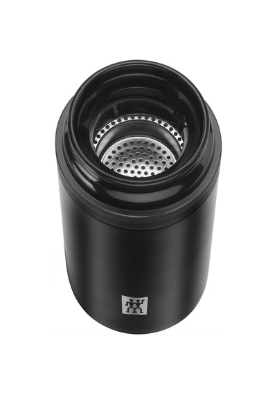 Zwilling Thermo Çay Demlikli Matara, Paslanmaz Çelik, Siyah, 420 Çok Renkli