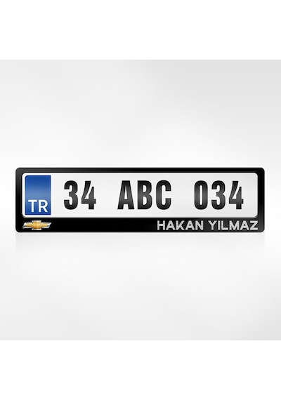 Kişiye Özel Isimli Chevrolet Logolu Plakalık 264845228