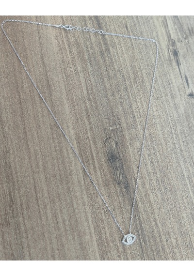 Küçük Göz Gümüş Kolye Rose Gold