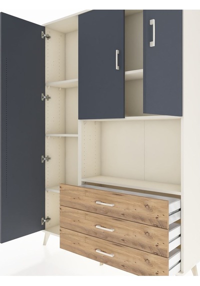 Arges Dolap 6 Raflı 3 Çekmeceli 3 Kapaklı 132x30x195 Aytaşı-antrasit/çam Antrasıt/atlas Çam Arges Dolap 6 Raflı 3 Çekmeceli 3 Kapaklı 132x30x195 Aytaşı-antrasit/çam Antrasıt/atlas Çam