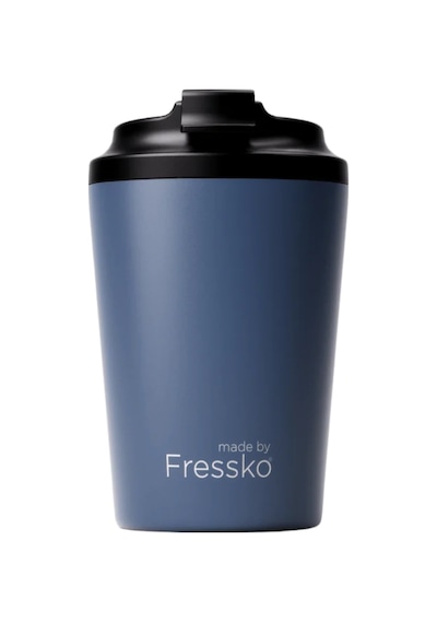 Made By Fressko Camino Yeniden Kullanılabilir Kahve Bardağı, Yalıtımlı Termal Kupa, 340 Ml, Kot Mavisi Lacivert