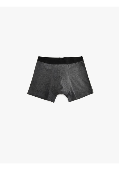 Koton Baskılı Pamuklu 3'lü Boxer Seti Siyah 5slm90020mk Siyah