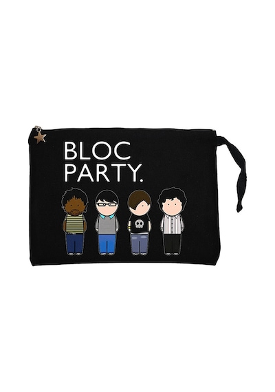 Bloc Party Grup Siyah Clutch Astarlı Cüzdan / El Çantası Siyah