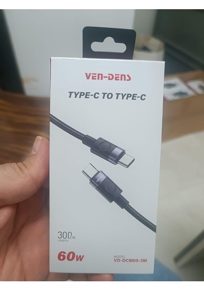 Vendens Vd-dcm05 Usb-c'den Usb-c'ye Örgülü 60w Hızlı Şarj Destekli Type C Kablo 1m, 2m, 3m