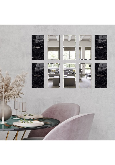 Decorita Dekor Camı | Granit Desenli Cam ve Ayna | 10'lu Takım Granit Desenli