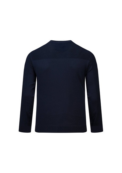 Hatemoğlu Lacivert Regular Fit Bisiklet Yaka Rayon Kazak 2977628 Lacivert