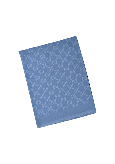 Mim Eşarp Işıl İpek Pamuk Jakarlı G Desen Şal 75x190 Cm İndigo