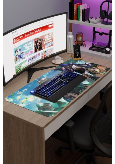 Alhaitham Genshin Impact Anime Gacha V4 - 90x40 Xxl Gaming Mouse Pad Fare Altlığı